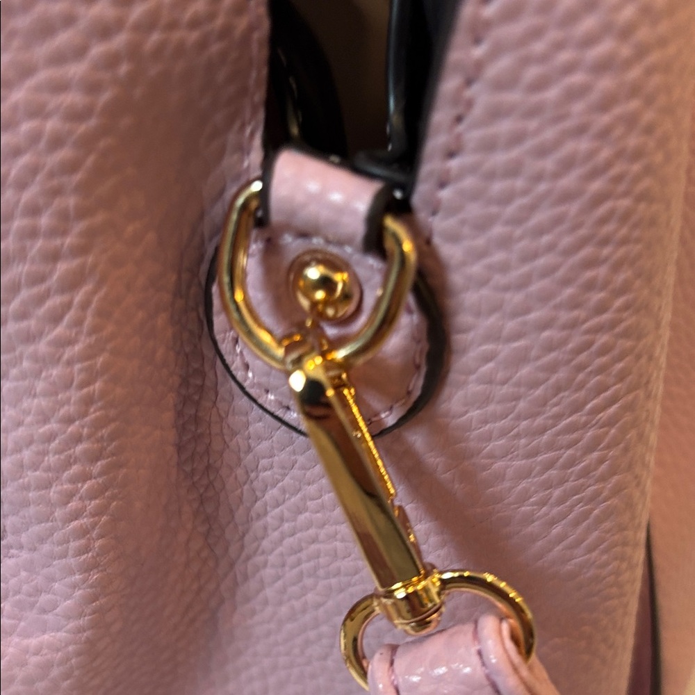 kate spade Pebbled Leather Lavender Hand or Shoulder Bag with Gold Hardware - Picture 12 of 15
